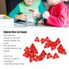 25pcs Digital Dice Transparent Educational Triangular Number Teaching Dice for Interactive Game