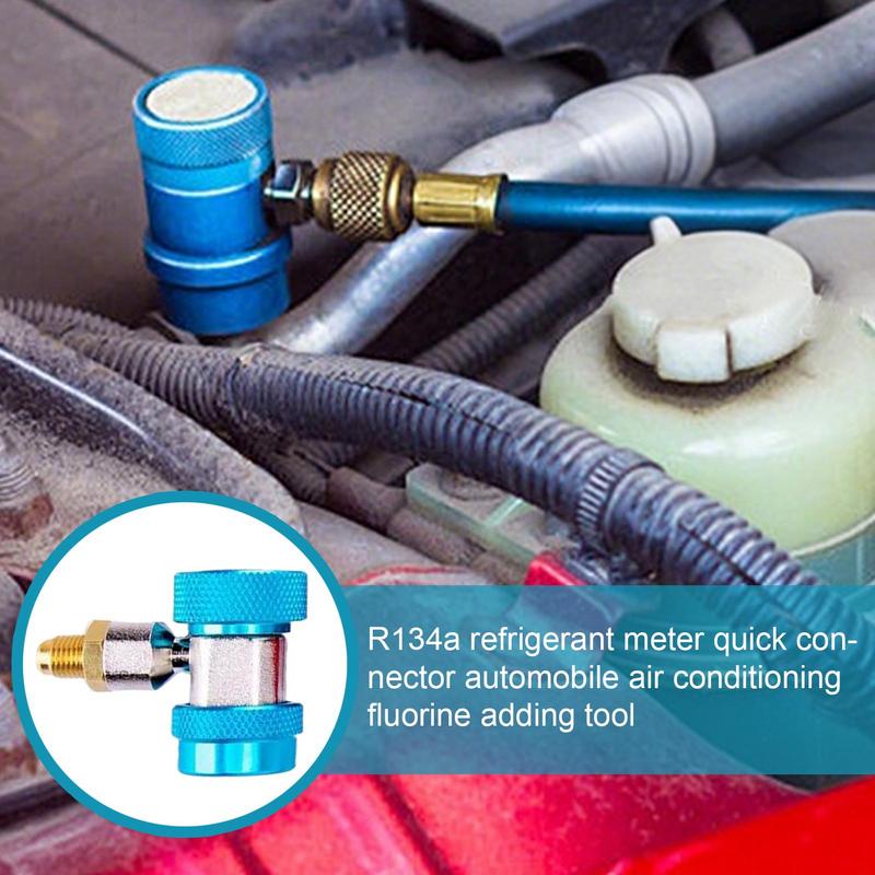 Car Air Condition Quick Coupler  Tee A/C Adapter R134A  H/L Manifold Connector High Low Adapter Air Conditioning Accessories
