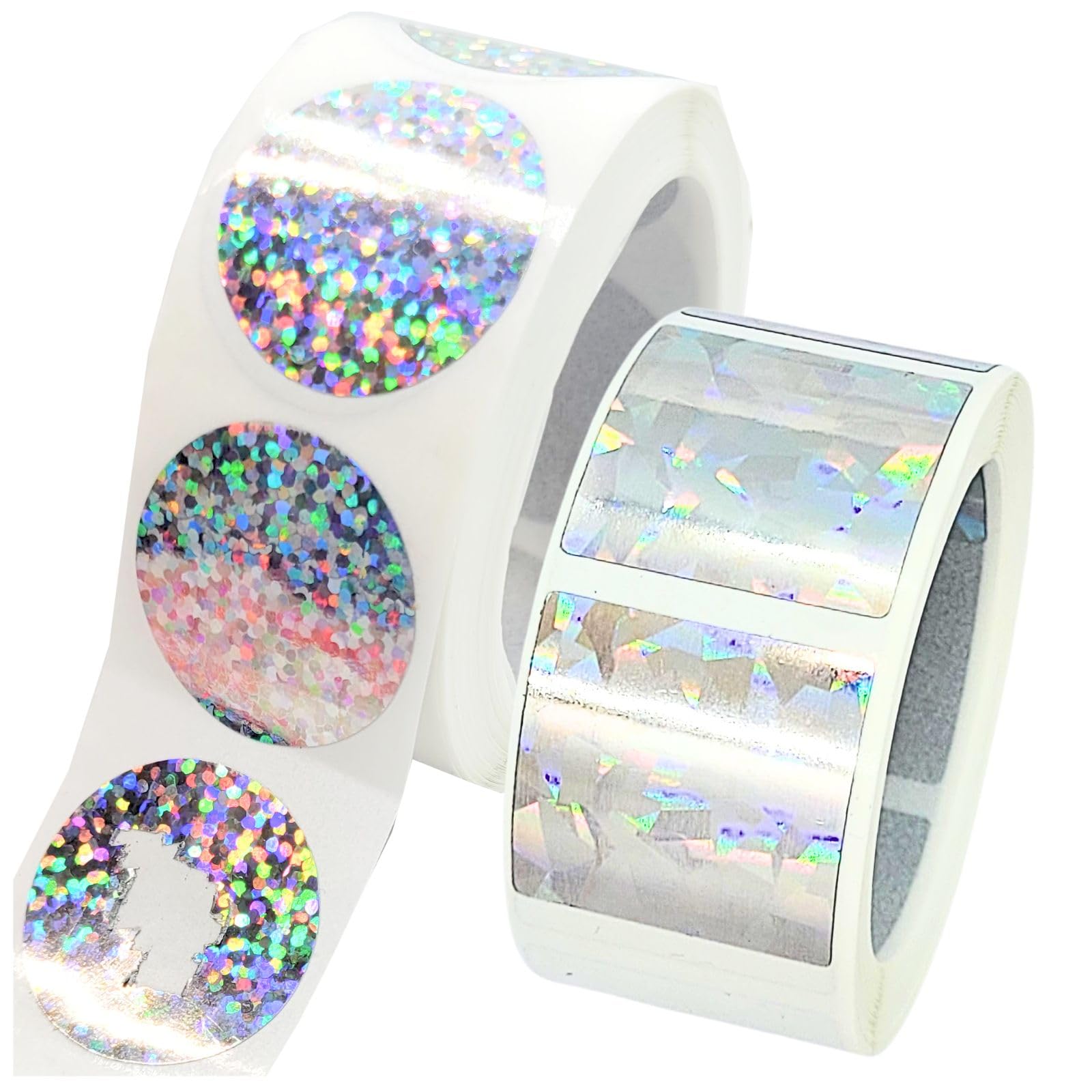 

WATASHINO Блестящие скретч-наклейки, 600 листов наклеек, Лотерея, Скретч, Стираемые, Наклейки, (Круглая квадратная, 25 мм, (300 каждый))