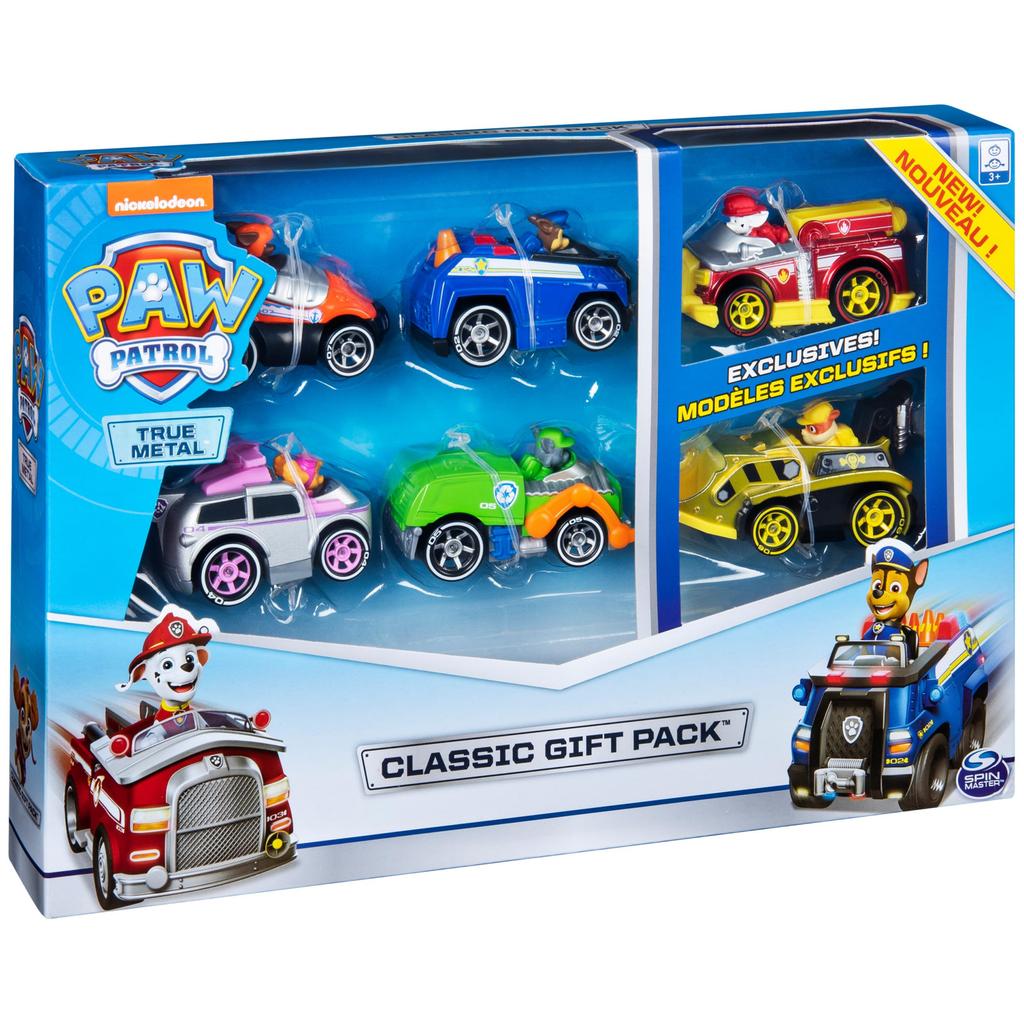 Paw Patrol, True Metal Classic Gift Pack of 6 Collectible DIE-CAST Vehicles, 1: 55 Scale