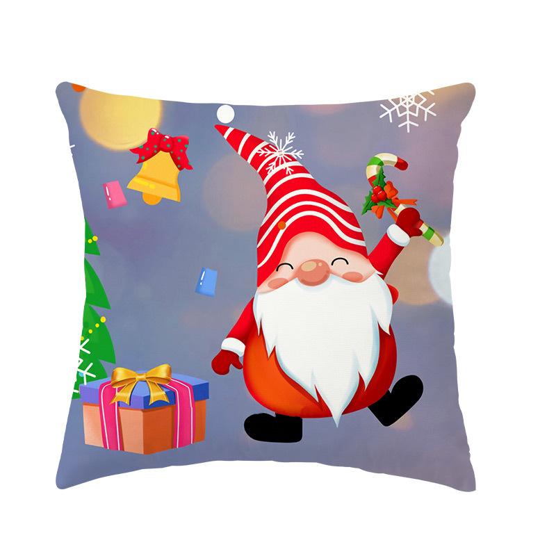 Limited Christmas Cartoon Cute Santa Claus Pillow Cover Cross-Border Christmas Tree Cushion