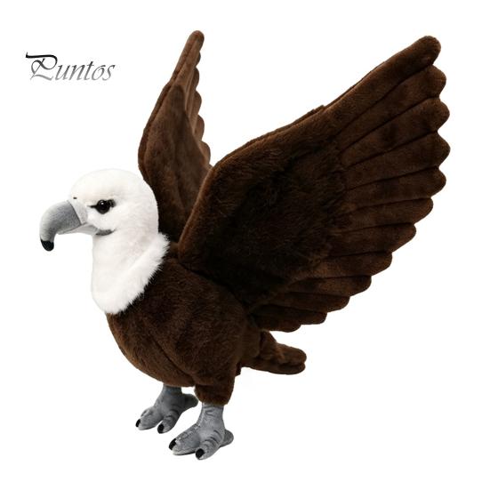 Plüsche Adler für Tierliebhaber Realistische Weißkopfpuppe, Stofftier Spielzeug mit faltbarem dekorativem Zierflügeln, Lebensechter Vogel Plüschtier Heimdeko Und