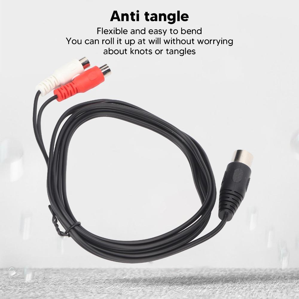 Plug and Play 8 Pin Din To 2RCA Adapter Professional 8 Pin Male To Female 2RCA  Sound Equipment