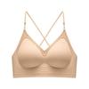 Sexy Summer Neck Cross Beautiful Back Seamless Jelly Strip Big Halter Gather Comfortable Breathable Versatile Underwear Women