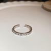 18K Gold Plated Pearl & Diamond Open Ring: High-End Fashion Jewelry for Women