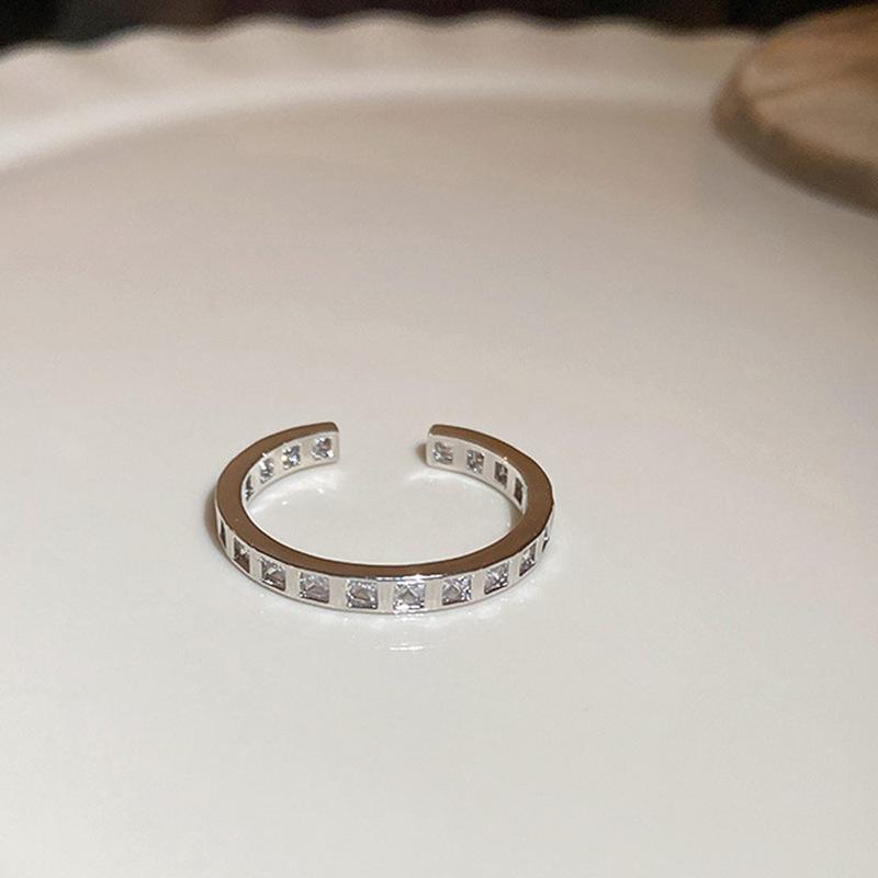 18K Gold Plated Pearl & Diamond Open Ring: High-End Fashion Jewelry for Women