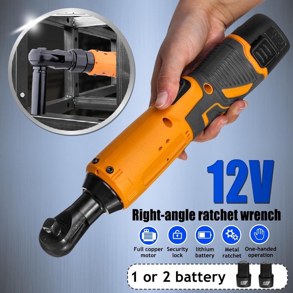 Buy 12V Electric Wrench Angle Drill Screwdriver 3/8 Cordless Ratchet Wrench Scaffolding at