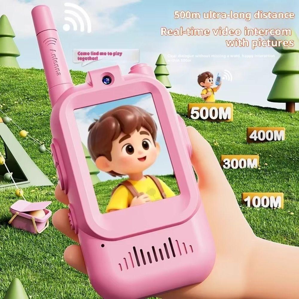 HD Screen Video Walkie Talkie Long Range Kids Two-Way Radio Camping Travel