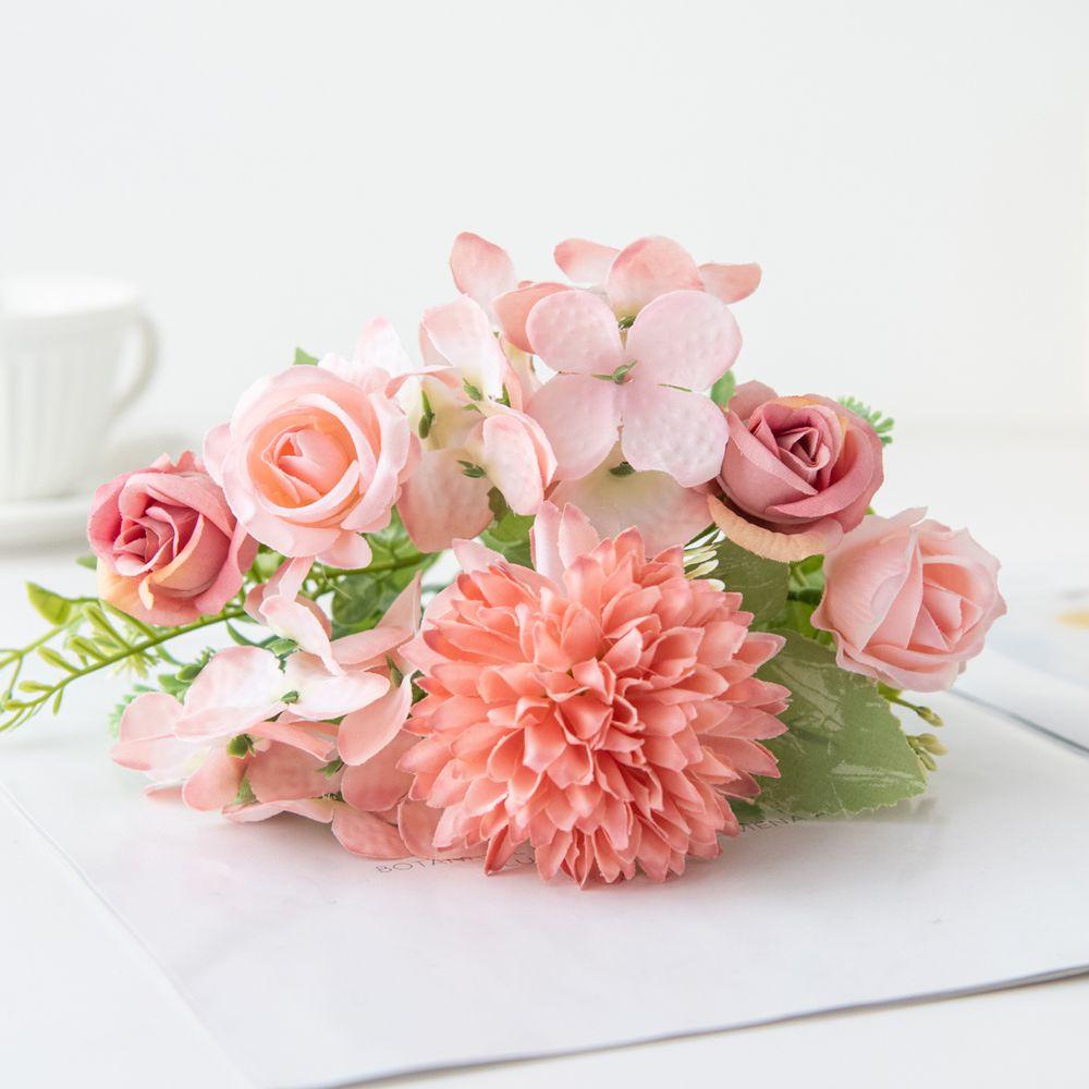 

Artificial Flowers Silk Rose Home Vase Table Bonsai Festival Party Outdoor Garden Wedding Bridal Bouquet DIY Gift Box Decoration 1pc