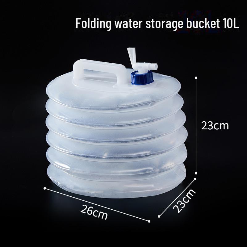 Portable Folding Water Bucket with Faucet for Outdoor, Travel, and Home Use