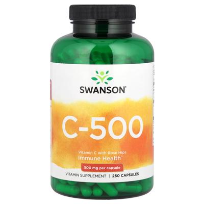 C-500, Vitamin C mit Hagebutte, 250 Kapseln