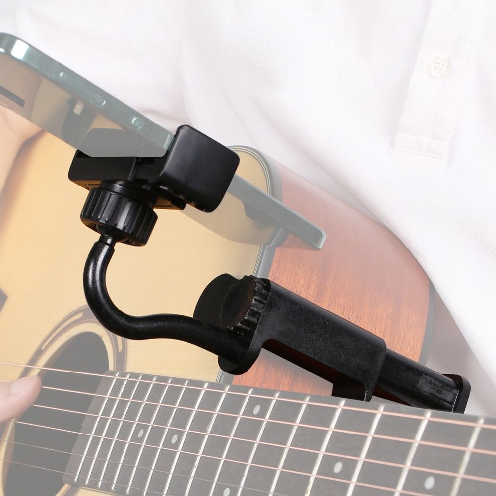 Hands-Free Guitar Phone Holder Adjustable Clip Ukulele Phone Bracket Live Performances