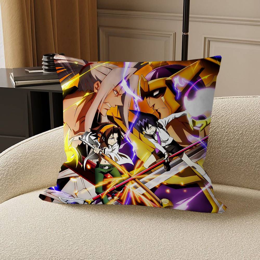 Anime Shaman-King Cushion Cover Inches Farmhouse Decor Home Throw Pillow Covers for Couch Decorations