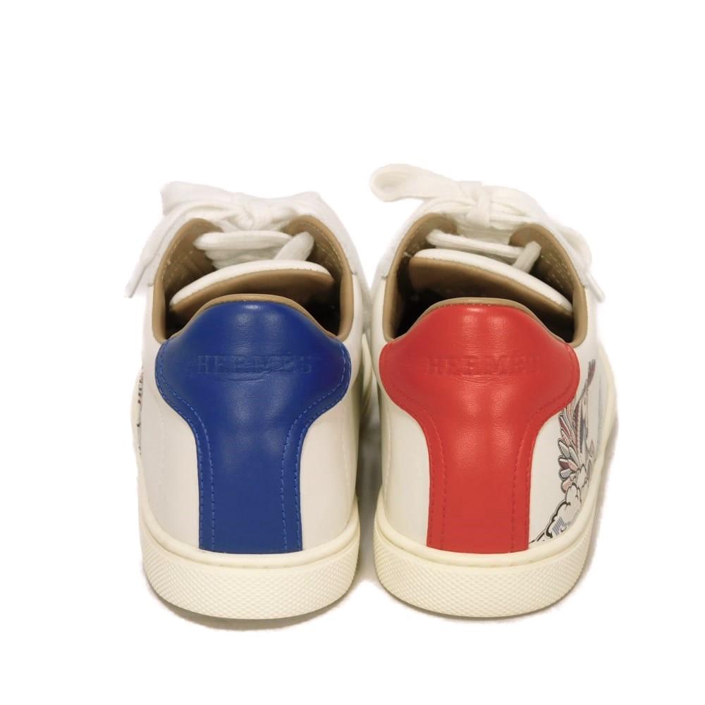 Used 9212 Quicker Pegasus Pop 191123Z 7896 Women's 36" Low-Top Blue Red 9.3" H Logo Embossed White from Japan AUTHENTIC