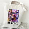 Spot KPOP Lovkyně démonů Dívčí skupina HUNTRX Tištěná plátěná taška přes rameno Studentská kabelka