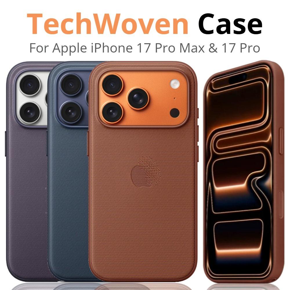 Magsafe 1:1 Original Apple Techwoven Magnetic Cases For iPhone 17Pro Max Case Wireless Charging Full Logo Protect 17Pro Cover