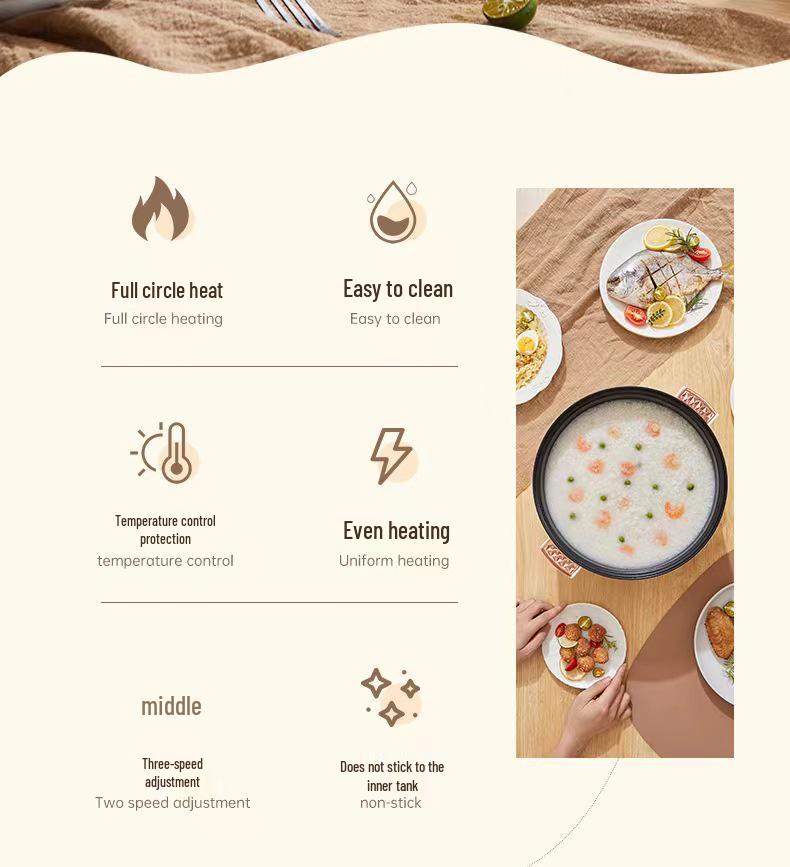 110V Multifunktions-Elektrokocher für den Heim- und Wohnheimgebrauch in Hongkong, Japan, Taiwan, USA und Südkorea