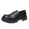 2025 Thick-Soled Black Height-Boost Men's Casual Slip-On Loafers