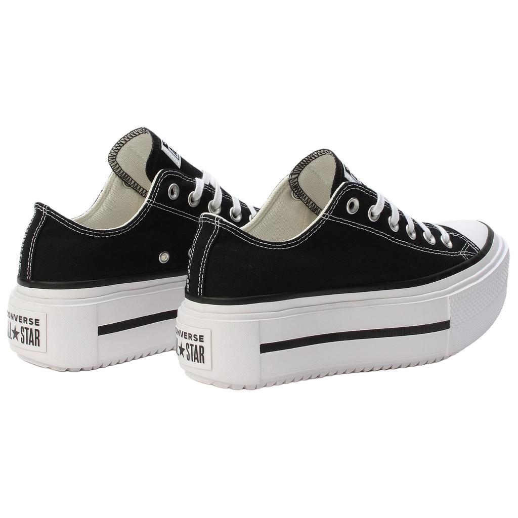New Chuck Taylor All Star Converse Lift Double Stack Low 'Black White' A15490C