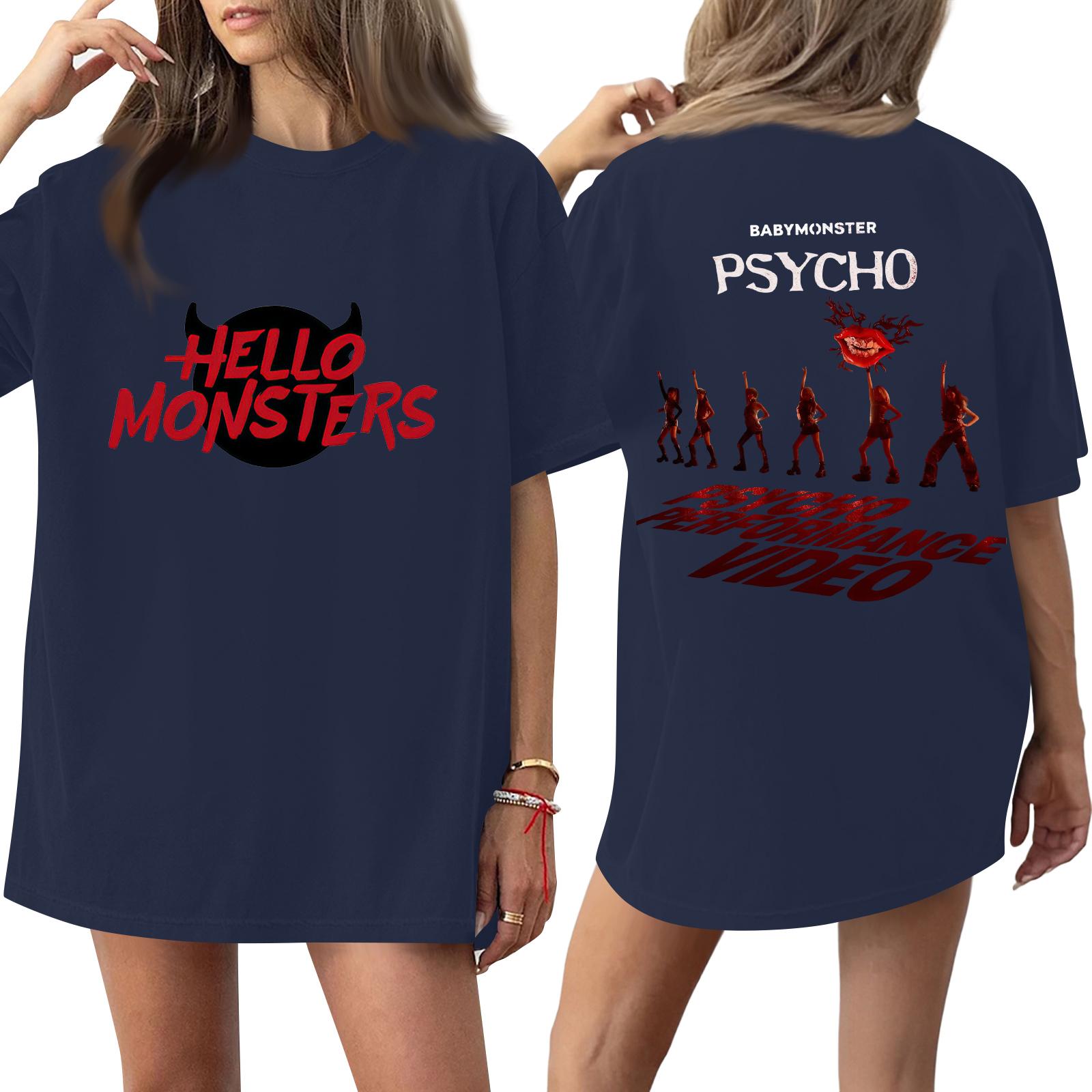 

Women s Round Neck Printed Short,sleeved T,shirt Top S Темно-синій