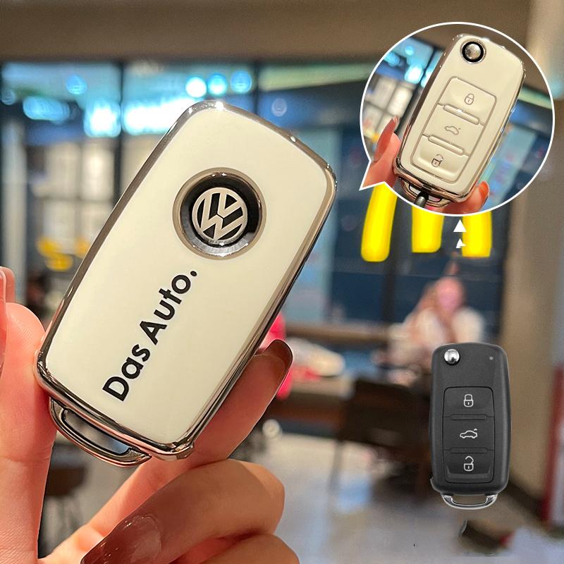 Pro VOLKSWAGEN VW TPU Kryt na klíčenku pro auto Shell Pro VW Volkswagen Polo Tiguan Passat B5 B6 B7 Golf 4 5 6 MK6 Jetta Lavida