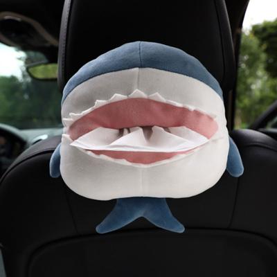 Boîte à mouchoirs en forme de requin, jolie boîte à mouchoirs de voiture, porte-papier de soie en forme de requin, pour la maison, le bureau, le style de voiture