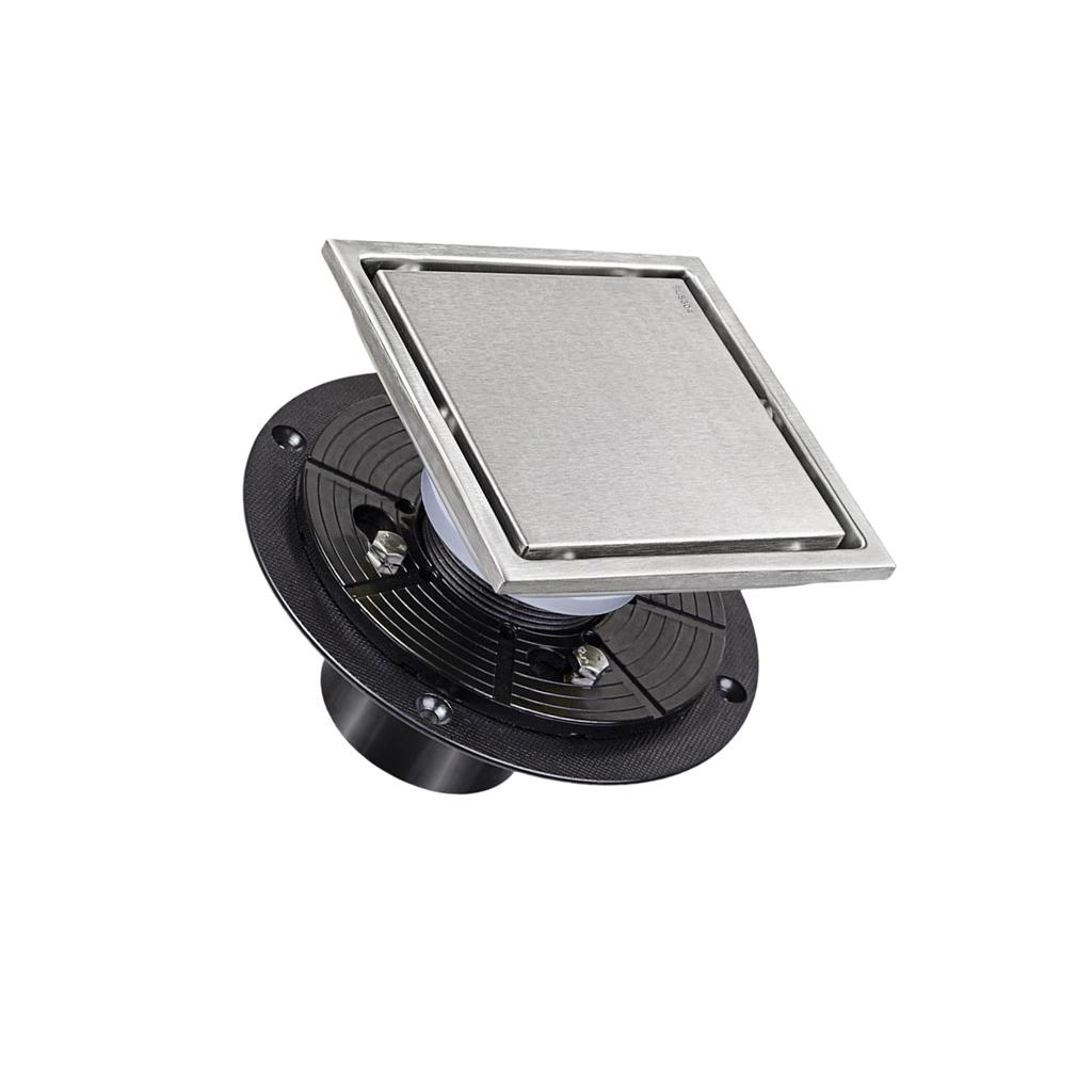 Square Shower Floor Drain 4 Inch Bathroom Drain with Easy Clean Strainer Square Bathroom Drain Simple Installation