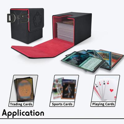 Card Storage Box Large Capacity Soft Lining Strong Magnet Multipurpose Card Deck Case Holder Game Card Protector
