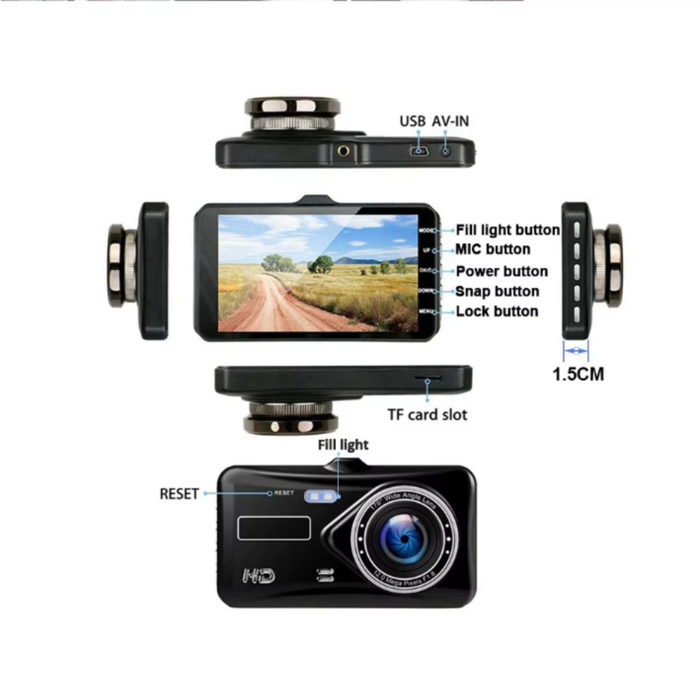 Dual Lens Car DVR  Car Video Recorder Optional Digital Video Recorder  Car