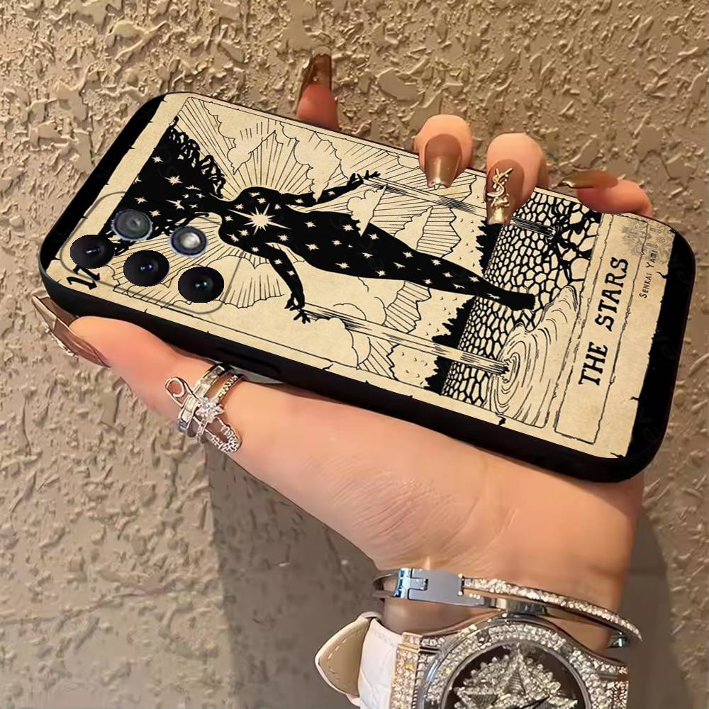 Tarot Phone Case For Samsung Galaxy A13,A21s,A22,A31,A32,A52,A53,A71,A80, Soft Black Cover