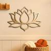 Wrought Iron Lotus Wall Art Sculpture, Handmade Metal Flower Decor for Living Room Bedroom Garden, Farmhouse Boho Home Gift