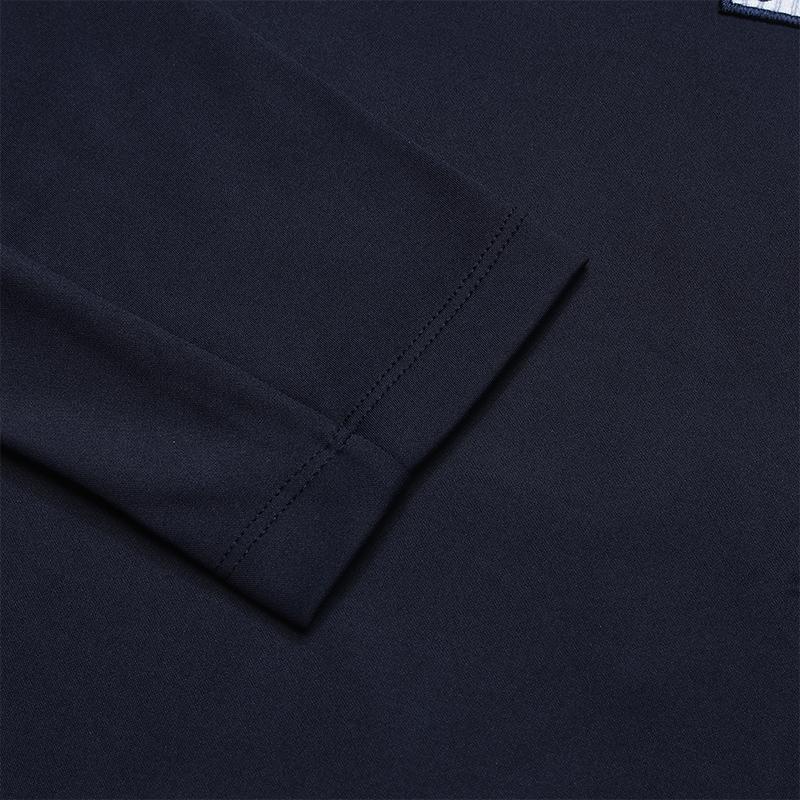 Fila Fitted Comfortable Versatile Knitted Long Sleeve Polo Shirt Men Tops Navy-Blue A11M513224F-NV