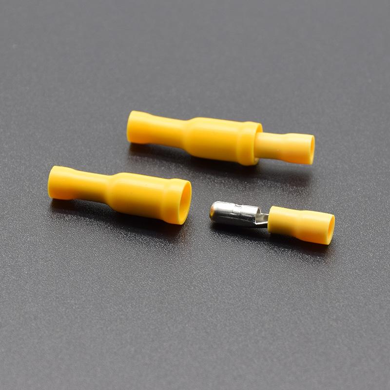

50pcs 25pcs Female 25pcs Male Insulated Electric Connector Crimp Bullet terminal for 22~16 AWG Audio Wiring FRD MPD1-156