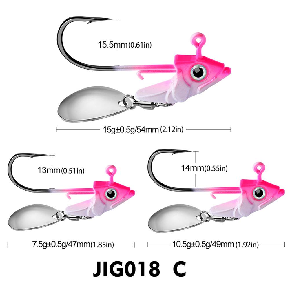 Triangle Head Jig Barbed Fishing Hooks Lure Hook Fishhook 10.5g 15g Fishing Tackle Accessories
