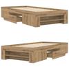 Bed Frame with Storage Craft Oak 80 X 200 Cm