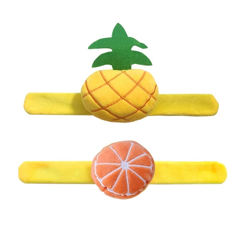 Pin Cushion Holders Wrist Pin Cushions Cute Pineapple Lemon Shaped Pad with Circle Bracelet DIY Needlework