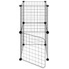 8 Piece Pet Cage with Door Black 35 X 35 Cm Steel