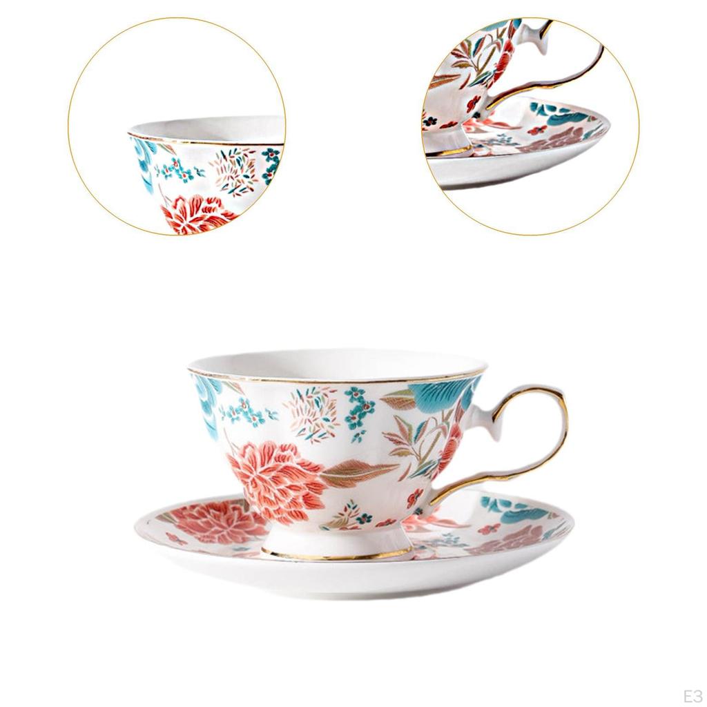 Ceramiczne Kubki do Kawy z Spodkami Wszechstronny Elegancki Przenośny Naczynia Stołowe Cappuccino