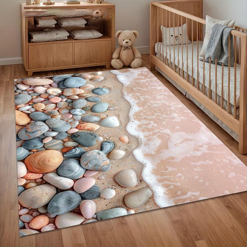 Beautiful Shells Beach Premium Non-Slip Rug Ultra Soft Washable Carpet Entryway Doormat for Bathroom Picnic Camping Photo Mat