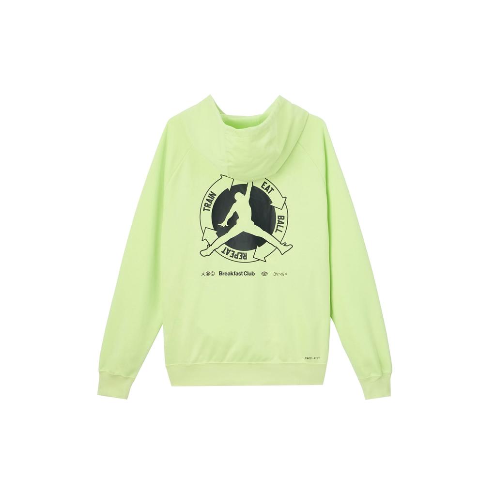 Jordan Solid Color Hoodie with Logo Print & Drawstring Men Tops Light-Lemon DV1291-383