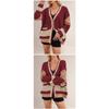 Women S V Neck Oversized Color Block Knit Cardigan Sweater