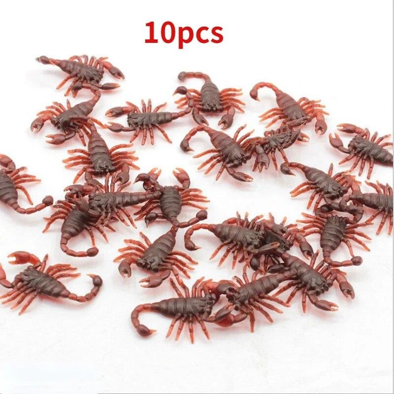 10pcs/lot Lifelike Simulation Fake Rubber Scorpion Gecko Centipede Cockroach Toy Prank Funny Trick Joke Toys