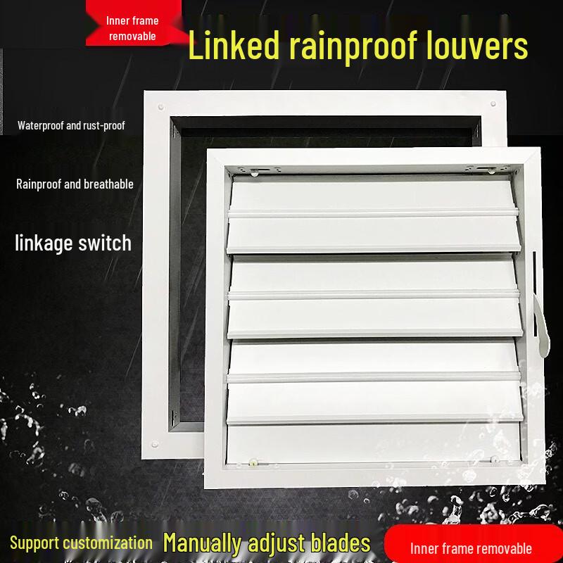 UOSU Aluminum Alloy Adjustable Rainproof Wall Louver Vent
