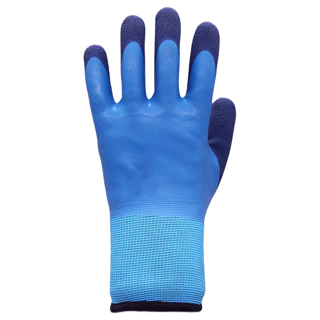 Winter Padded Rubber Glove Non-Slip Thicken Labor Protection Gloves Waterproof for Automobile Repair Logistics Transportation