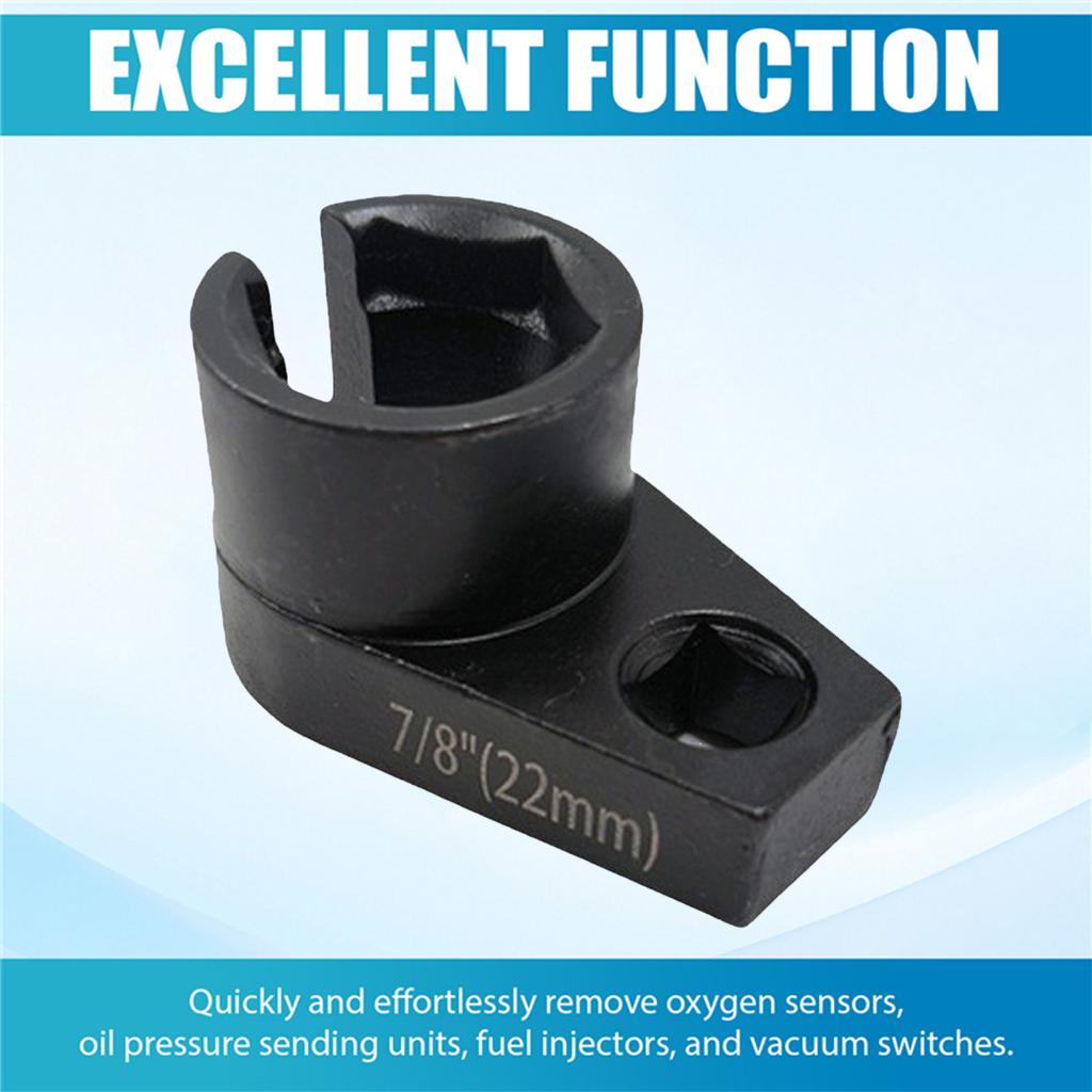 Oxygen Sensor Socket 22mm Corrosion Resistant Sturdy Steel Sensor Removal Tool Fit for Vehicle Oxygen Sensor Removal