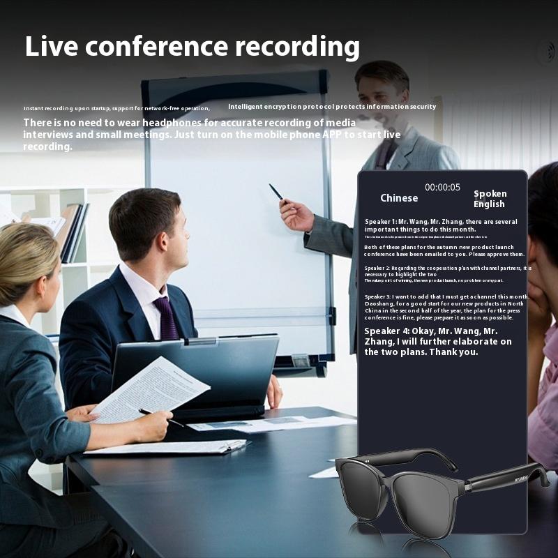 AI Inteligentní překlad Bezdrátová Bluetooth sluchátka 75 jazyků Konference v reálném čase Simultánní tlumočení