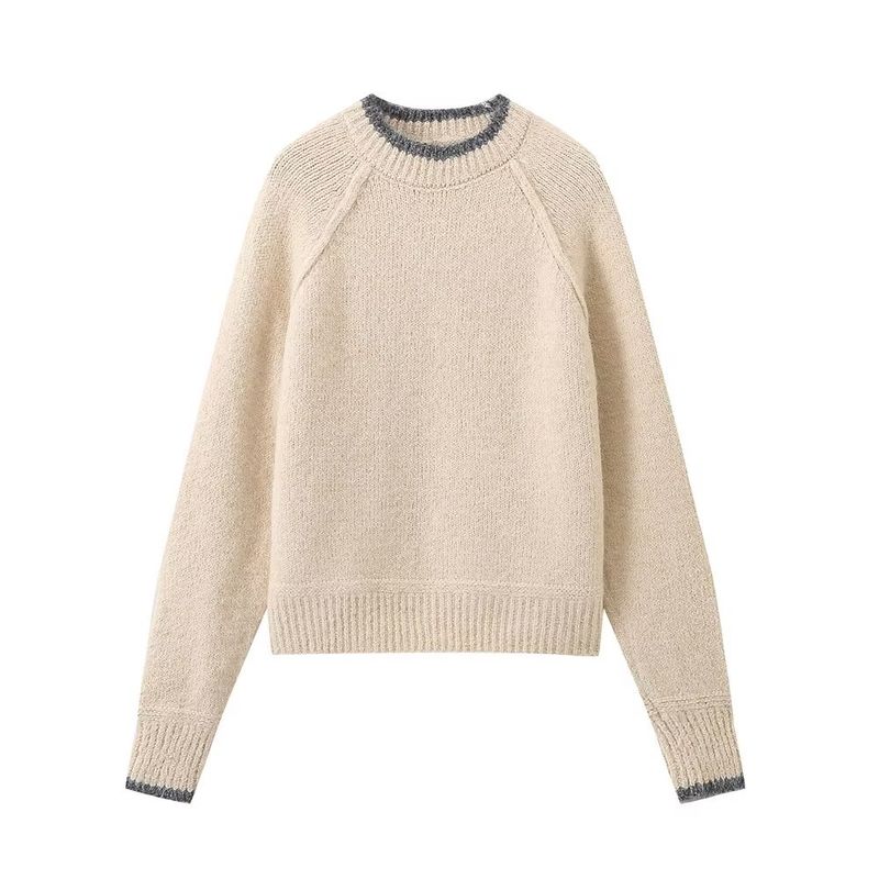 Jnleaog Autumn New Women's Clothing Fashion Style French Style Fashion All-Match Casual Knitting Pullover Tops
