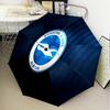 Brighton & Hove Albion Crest Automatic Folding Umbrella - 8-Rib Travel Umbrella with Auto Open/Close & Portable Gifts for holidays or birthdays
