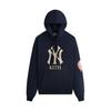 Kith FW25 Plush Fleece Cropped Braxton Hoodie New York Yankees Hooded Letter Pullover Long Sleeve Sweatshirt Men Hoodies KHM034063-413