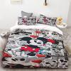 Mickey and Minnie Mouse Love Printed Bedding Set Cartoon Microfiber Bed Set Pillowcase Adult Bed Cover Bedroom Bed Set Duvet